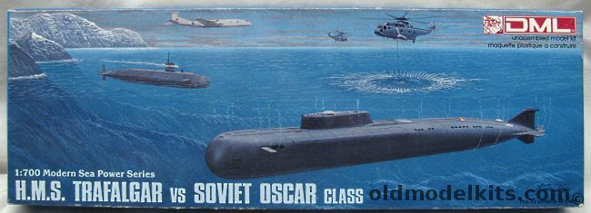 DML 1/700 HMS Trafalgar vs Soviet Oscar Class SSGN and Nimrod MR2 and (2) Westland Seaking HAS5, 7004 plastic model kit